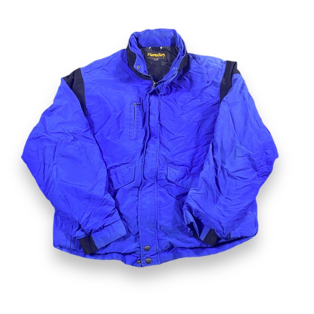 Vintage Forresters Winter Jacket Made In USA Large Portland Oregon Blue Black